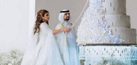 مهرة بنت محمد بن راشد آل مكتوم تتألق في حفل زفافها